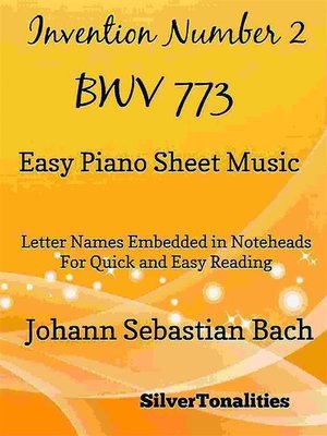 cover image of Invention Number 2 BWV 773 Easy Piano Sheet Music